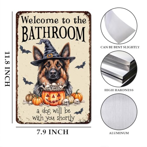 Halloween Wall Art German Shepherd Dog Sign - Funny Bathroom Decorations - Variation of THIS listing