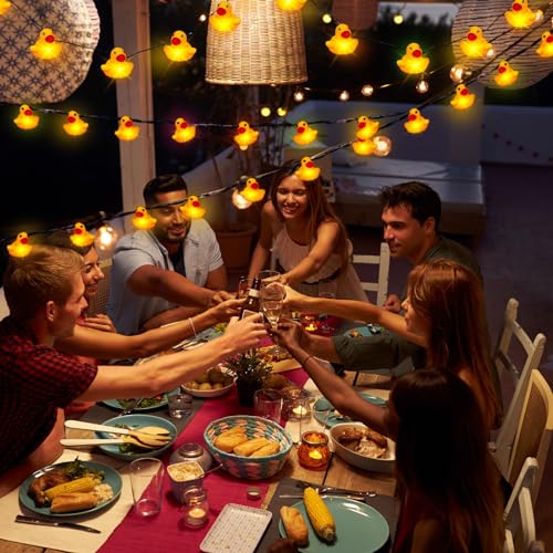 Yellow Rubber Duck String Lights - Battery Operated LED Decor, 1 Piece - Variation of Duck / Yellow / 1