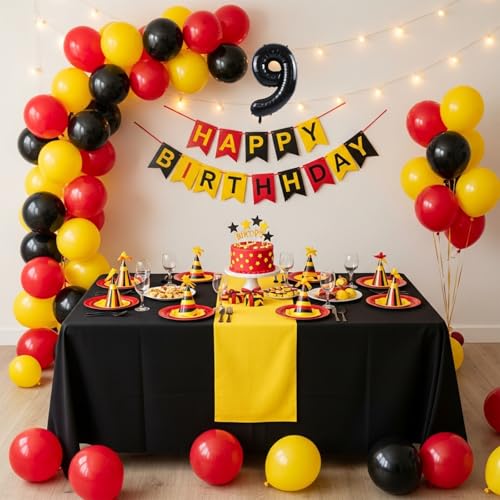 Number 2 Set Black 16 Inch Foil Balloons - 20 Pcs for Celebrations