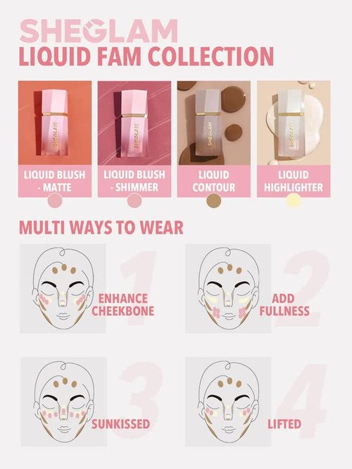 SheGlam Glow Bloom Liquid Highlighter - Long-Lasting Waterproof Cream with Shimmer | Vanilla Frost