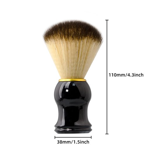 Grandslam Deluxe Shaving Kit for Men, 3 in 1 Shaving Set Includes Shaving Brush, Stainless Steel Shaving Bowl and Razor & Brush Holder, Black Set