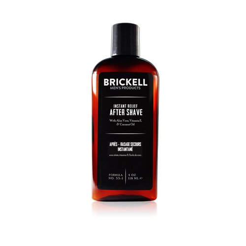 Brickell Men's Aftershave Balm - Natural & Organic Instant Relief for Razor Burn | 4 Ounce, Unscented