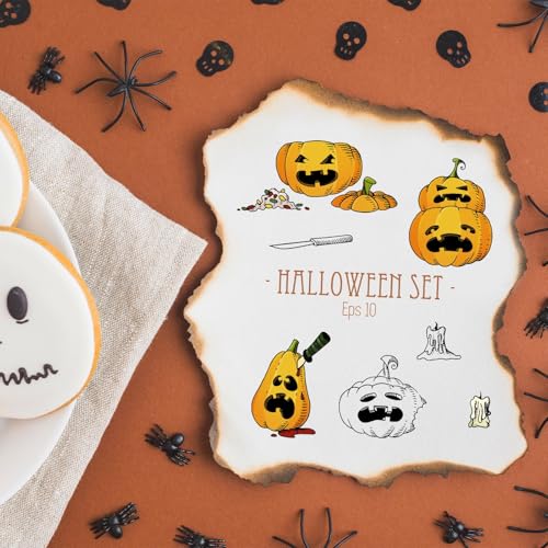 Halloween Words Clear Stamp Set for Card Making and Scrapbooking - Nk-051