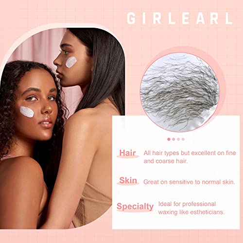 GIRLEARLE 1lb Unscented Hard Wax Beads for Hair Removal - White, Pack of 1