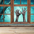 Halloween Ghost Hand Window Decals - Reusable 3D Horror Wall Stickers