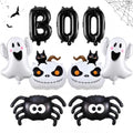 Halloween Foil Balloon Set - Ghost Spider Boo and Pumpkin Decorations, 9 Pieces