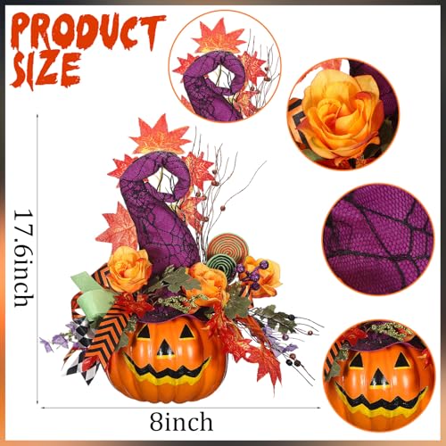 Daifunli Halloween Pumpkin Table Centerpiece - Colorful & Durable Decor