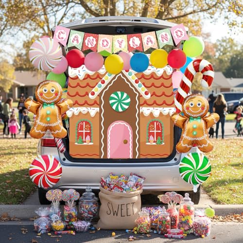 Halloween Candy Trunk or Treat Decoration Kit with Balloons & Banner