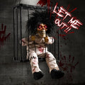 Halloween Animated Scary Skull Prisoner Decoration with Motion Sensor - White