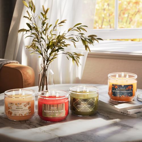 Pumpkin Spice Latte Scented Candle - 10 oz Fall Candle with 3 Wicks - Halloween Home Decor