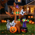 Halloween Inflatable Spooky Tree Decoration - 8 Ft Yard Decor with LED Lights - Variation: Spooky Tree
