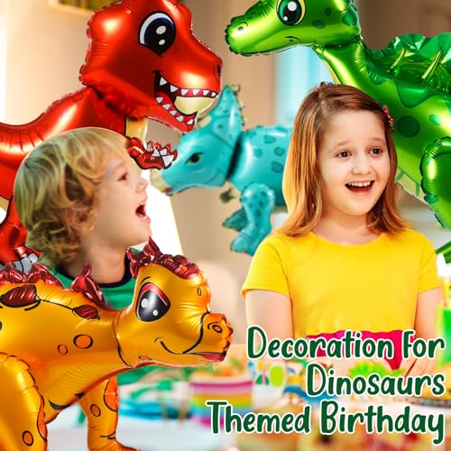 Large Dinosaur Balloons Set for Birthday Party Decor - 22-35 Inches