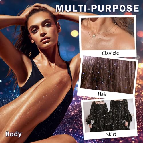 Pink Body Glitter Spray for Hair & Clothes - Shiny & Long-Lasting