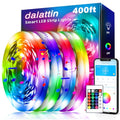 Dalattin 400ft RGB LED Strip Lights with App & Remote Control - Smart 24V RGB Light Strips for Room & Holiday Decor