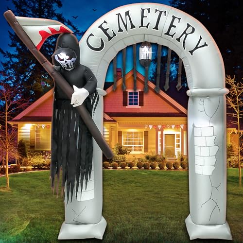 8FT Halloween Inflatable Grim Reaper Archway with LED Lights - Spooky Yard Decor - Variation of THIS listing