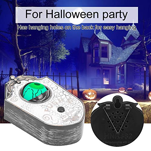 Halloween Doorbell with Spooky Sounds - Animated Eyeball Haunted Decoration - White