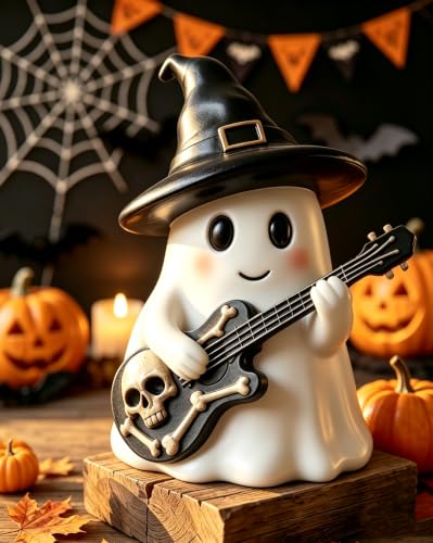 Big Halloween Rocking Ghost Figurine - Cute Indoor Home Decoration