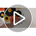 Halloween Daisy Paper Decorations for Office & Wall - Bats, Webs, Fall Flowers - Halloween Party Decor