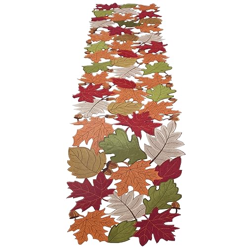 OWENIE Fall Leaves Table Runner 13x120 Inches Autumn Harvest Decor
