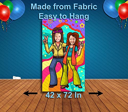 Hippie Hole in Face Banner - 36x42 Inch Photo Prop & Party Backdrop