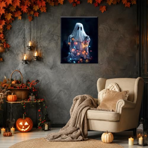 Ghost Wall Art Halloween Decor 8x10 Gothic Ghost Glowing Wall Hanging - Variation: Ghost-18