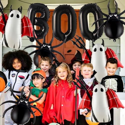 Cruslheep Red Halloween Party Decorations Foil Balloons - 9 Pieces