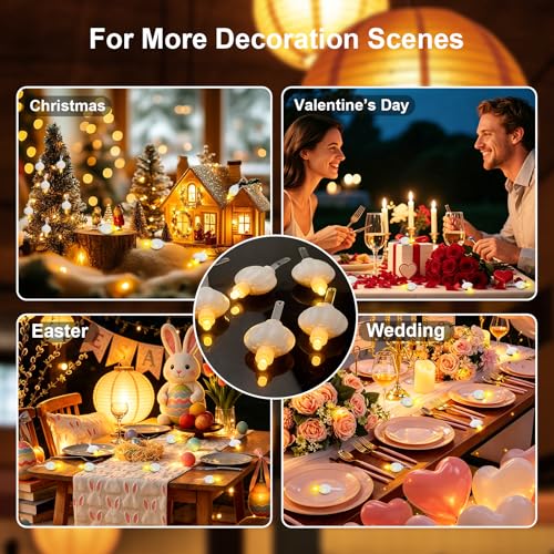 Battery Operated Paper Lantern Lights 20pcs Warm White Hanging Decor