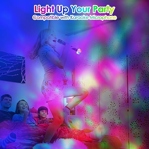 USB Mini Disco Ball Sound Activated Party Lights - 2 Pack