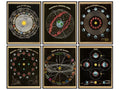 Yellowbird Art & Design Zodiac Sign Moon Wall Art Set - 11x14 Unframed Vintage Posters for Home Office & Living Room