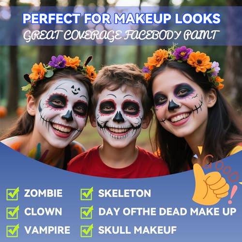 Purple Water-Based Body & Face Paint - Full Coverage Halloween SFX Makeup