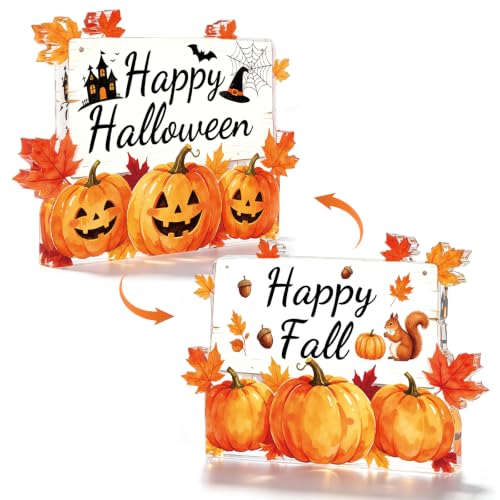 Reversible Halloween and Fall Decor Sign - Small Fall Variation