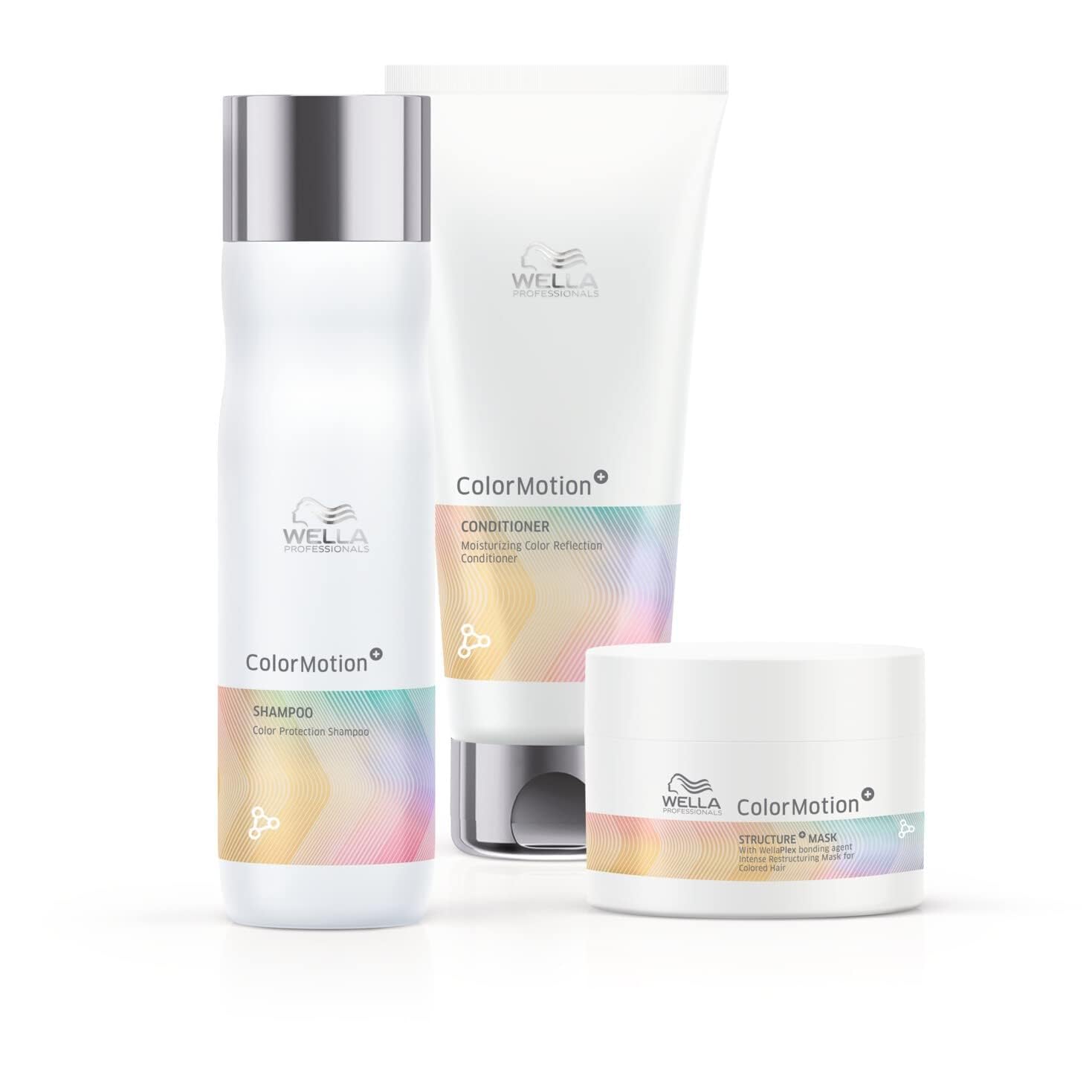 Wella Professionals ColorMotion+ Color Protection Set - Shampoo, Conditioner & Mask for Colored Hair | Preserves Smoothness & Shine