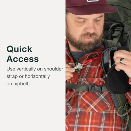 Osprey Padded Pack Pocket - Durable Black Storage Solution for Outdoor Adventures