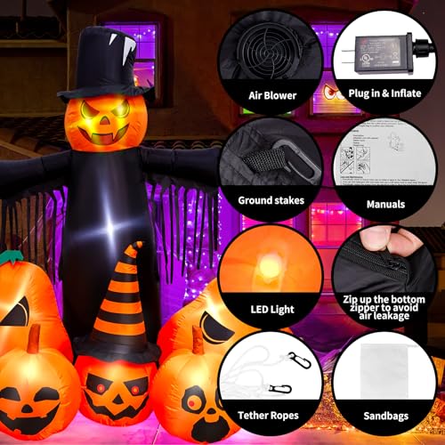 Max Fun 7FT Halloween Inflatable Pumpkin Decoration for Outdoor Garden - Variation of THIS listing