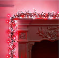 25ft 500 LED Cluster Christmas String Lights - Red & White, Indoor Outdoor