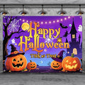 Halloween Party Backdrop - 7x5ft Purple Photo Booth Background for Birthday & Anniversary Decor
