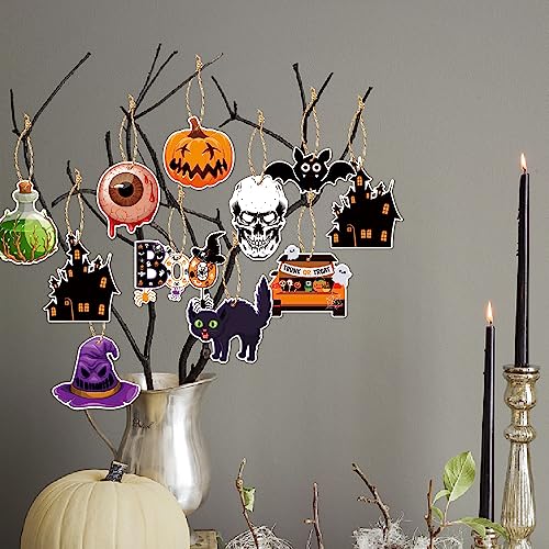 Halloween Tree Ornaments Set - Spooky Hanging Decorations for Indoor Home Party