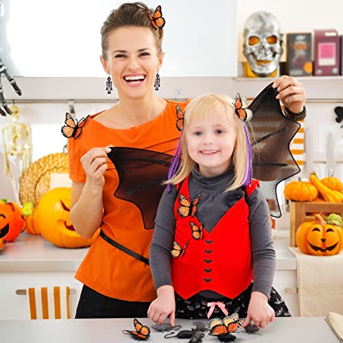 Magnetic Monarch Butterfly Wall Decals - 48 Pieces, Orange, 4 Sizes - Halloween & Autumn Decor