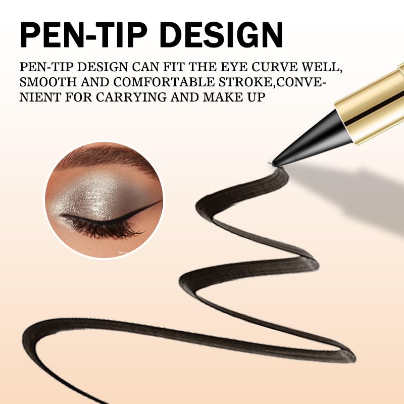 Black Eyeliner Pencil - Waterproof, Smudge-Proof, Long-Lasting Goth Makeup - 1 Count