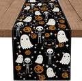 Halloween Black Cat Pumpkins Table Runner 13x120 Inch Seasonal Kitchen Decor