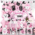 Pink Halloween First Birthday Decorations Kit for Girl | Balloon Garland, Banner & Spooky Party Supplies