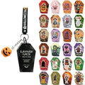 Halloween Keychain Stickers Pack Set with Pumpkin & Ghost Elements - Black Variation