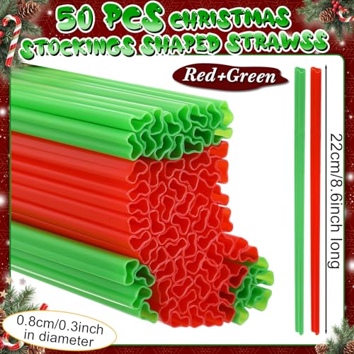 Disposable Plastic Drinking Straws Bulk 50 Pcs for Parties and Holidays