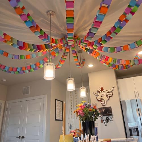 Colorful EVA Chain Garland Kit with Stapler - DIY Classroom and Party Decor