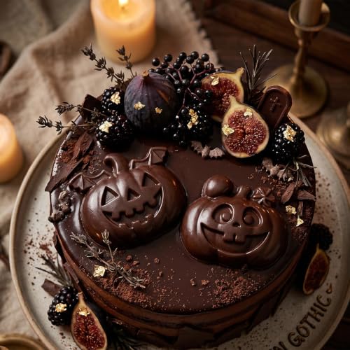 Halloween Silicone Chocolate Molds - 6 Cavities Jack O' Lantern Witch Hat Pumpkin