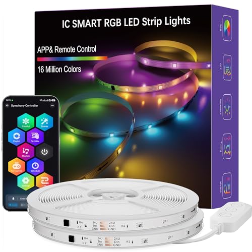130FT Smart RGB LED Strip Lights WiFi Voice Control Color Changing