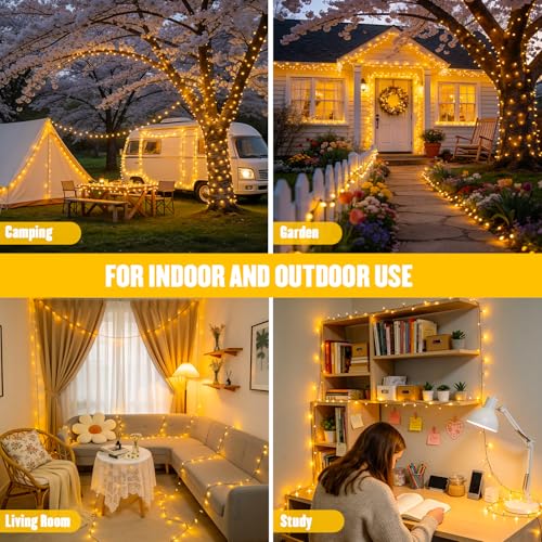 JMEXSUSS 1000 LED Christmas String Lights - Soft White, 328 Ft, Indoor & Outdoor