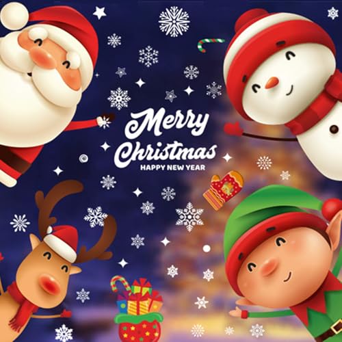 Christmas Snowflake Window Stickers - Holiday Decorations for Glass & Windows
