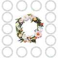 15 Pack 14 Inch Wire Wreath Frames for DIY Floral Holiday Decorations - Green