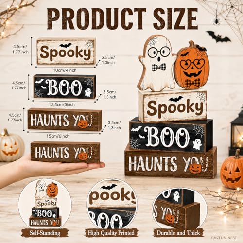 Halloween Pumpkin Ghost Decor Indoor - Boo Variation, Farmhouse Halloween Decorations